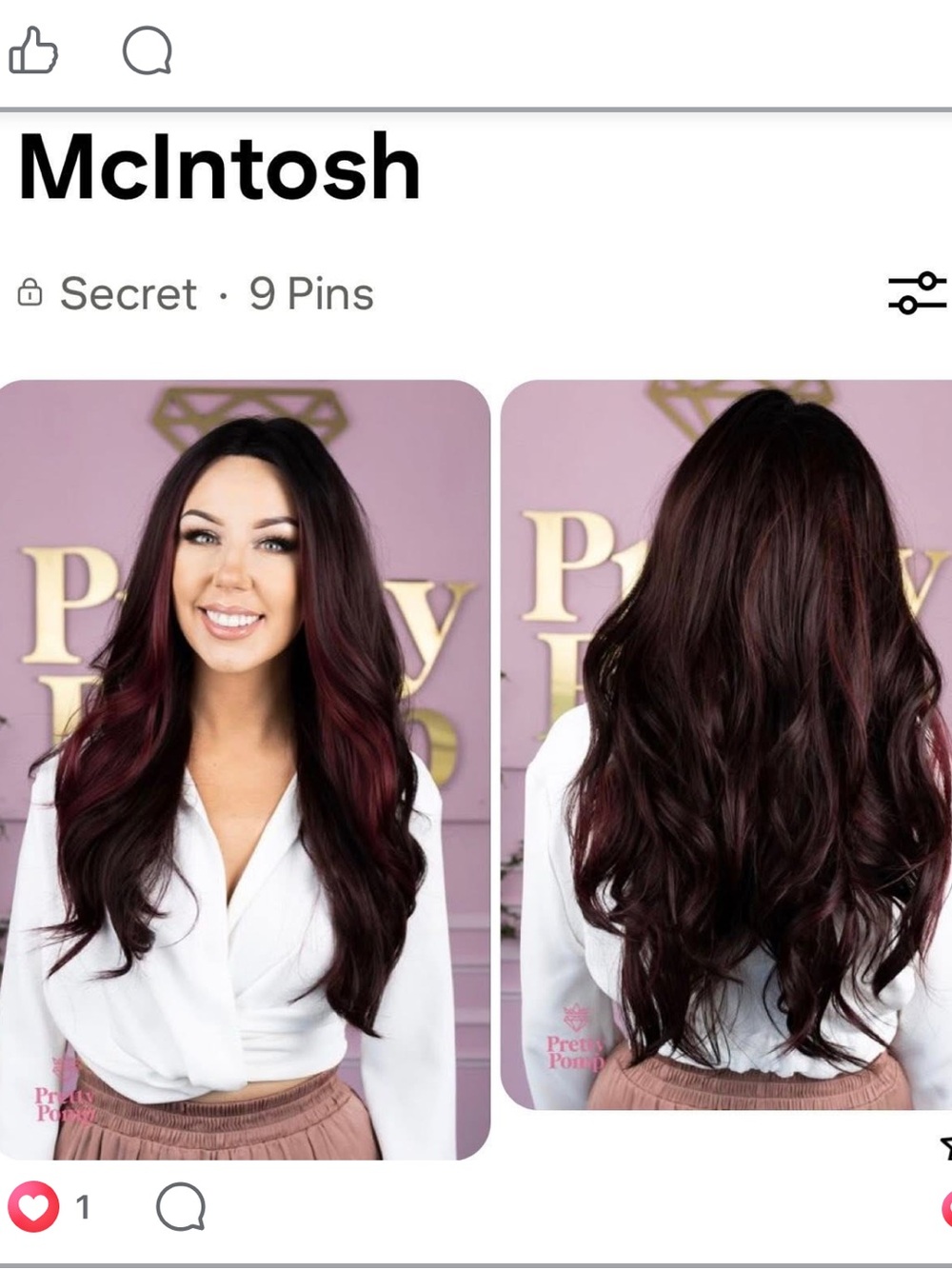 CSC McIntosh Wavy Long Lace Front Wig - Dark Brown with Burgundy Highlights